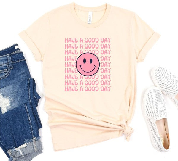 Have A Good Day Smiley Face Graphic Tee