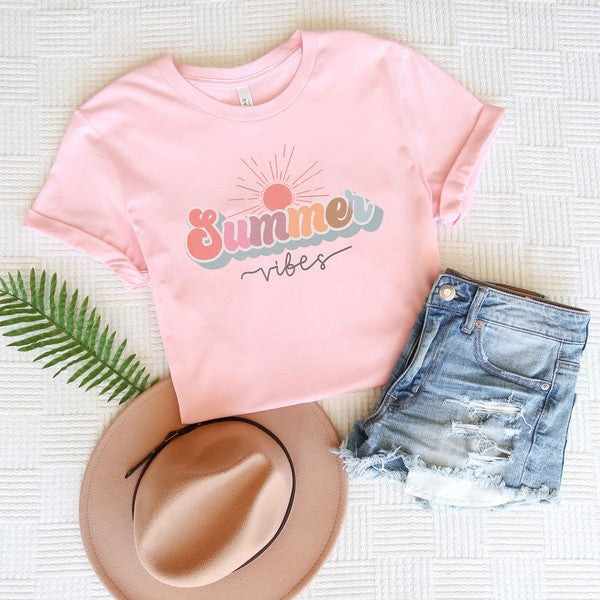 Colorful Summer Vibes Short Sleeve Tee
