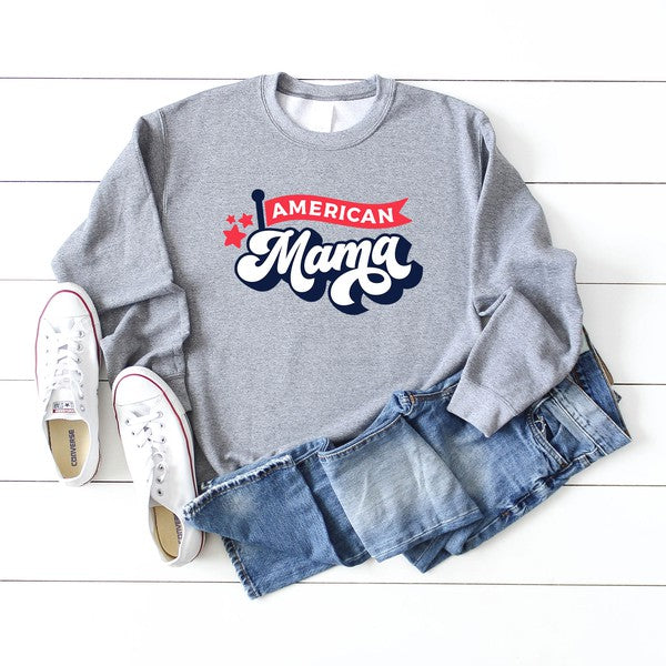 American Mama Flag Graphic Sweatshirt