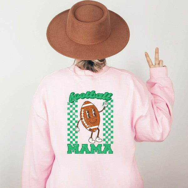 Checkered Mama Football Front & Back Sweatshirt