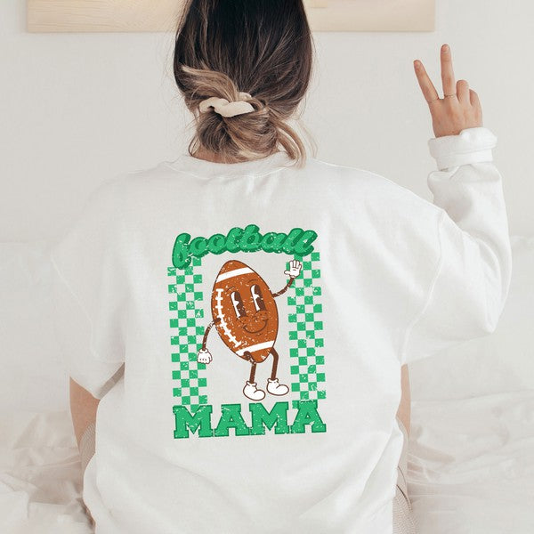 Checkered Mama Football Front & Back Sweatshirt