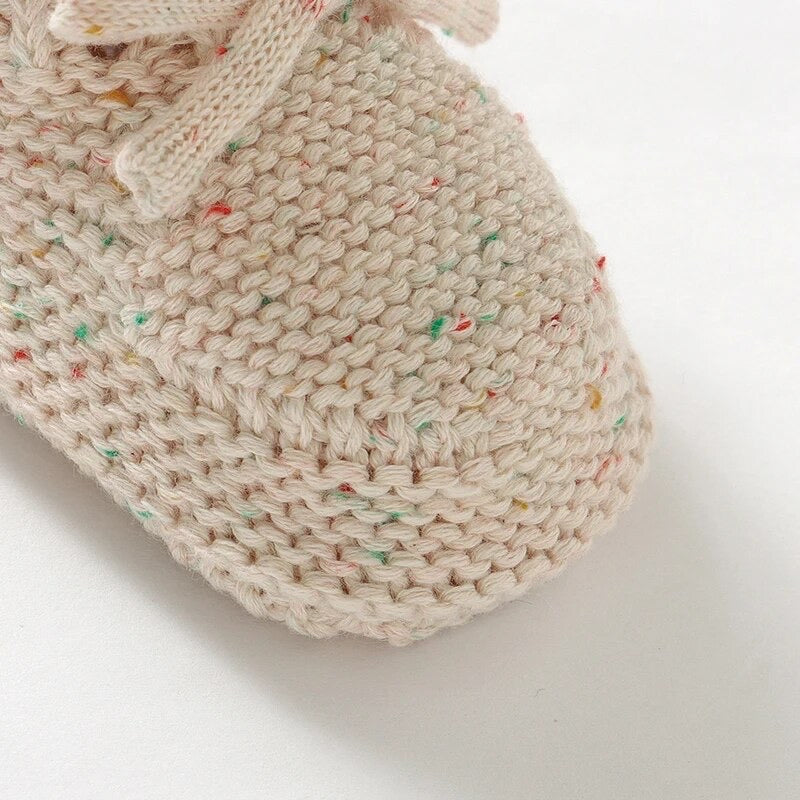 Confetti knitted booties