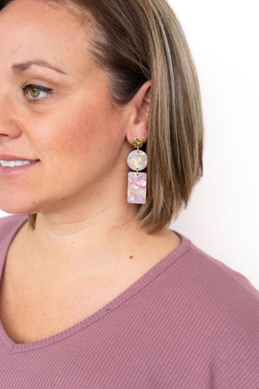 Nora Earrings - Iridescent Pastel