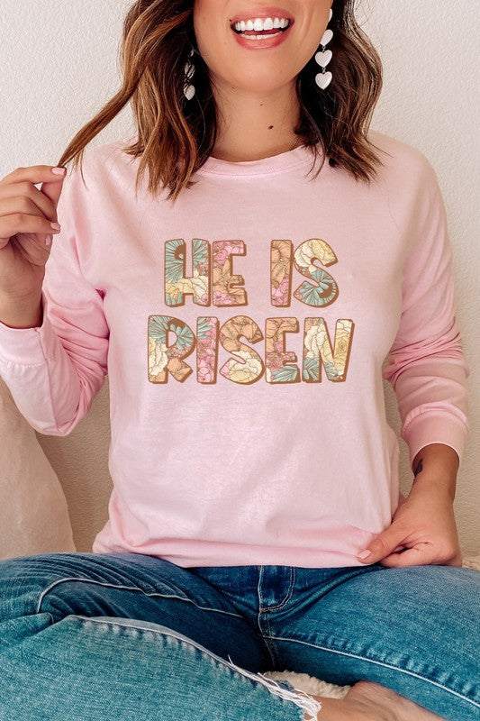 He is Risen Easter Comfort Colors Long Sleeve