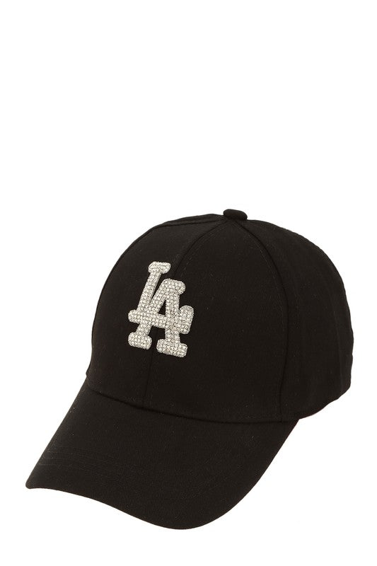 Rhinestone LA Charm Baseball Cap