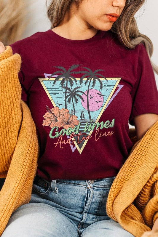 Good Times and Tan Lines Graphic T Shirts