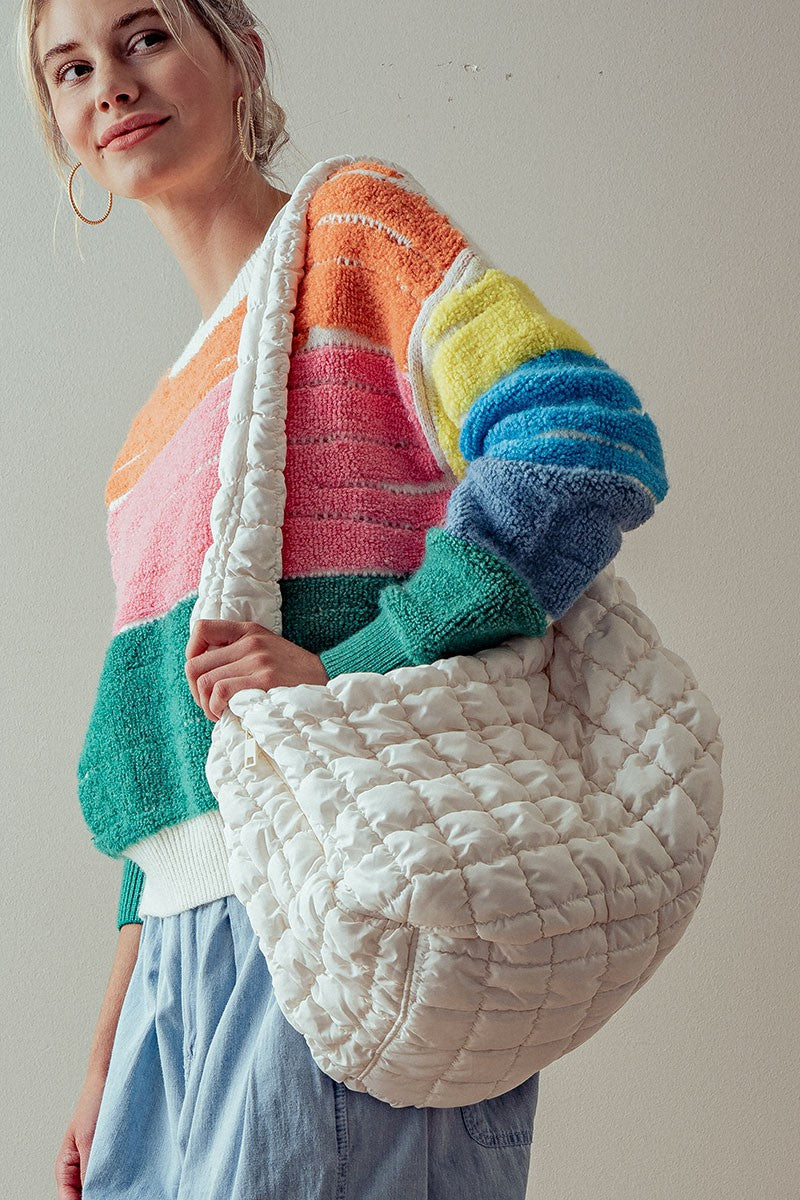 Quilted puffer bag