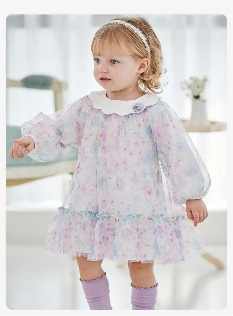 Noble charm floral print dress