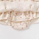 Bow muslin romper