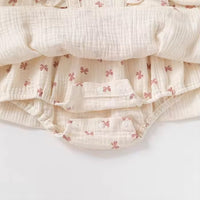 Bow muslin romper