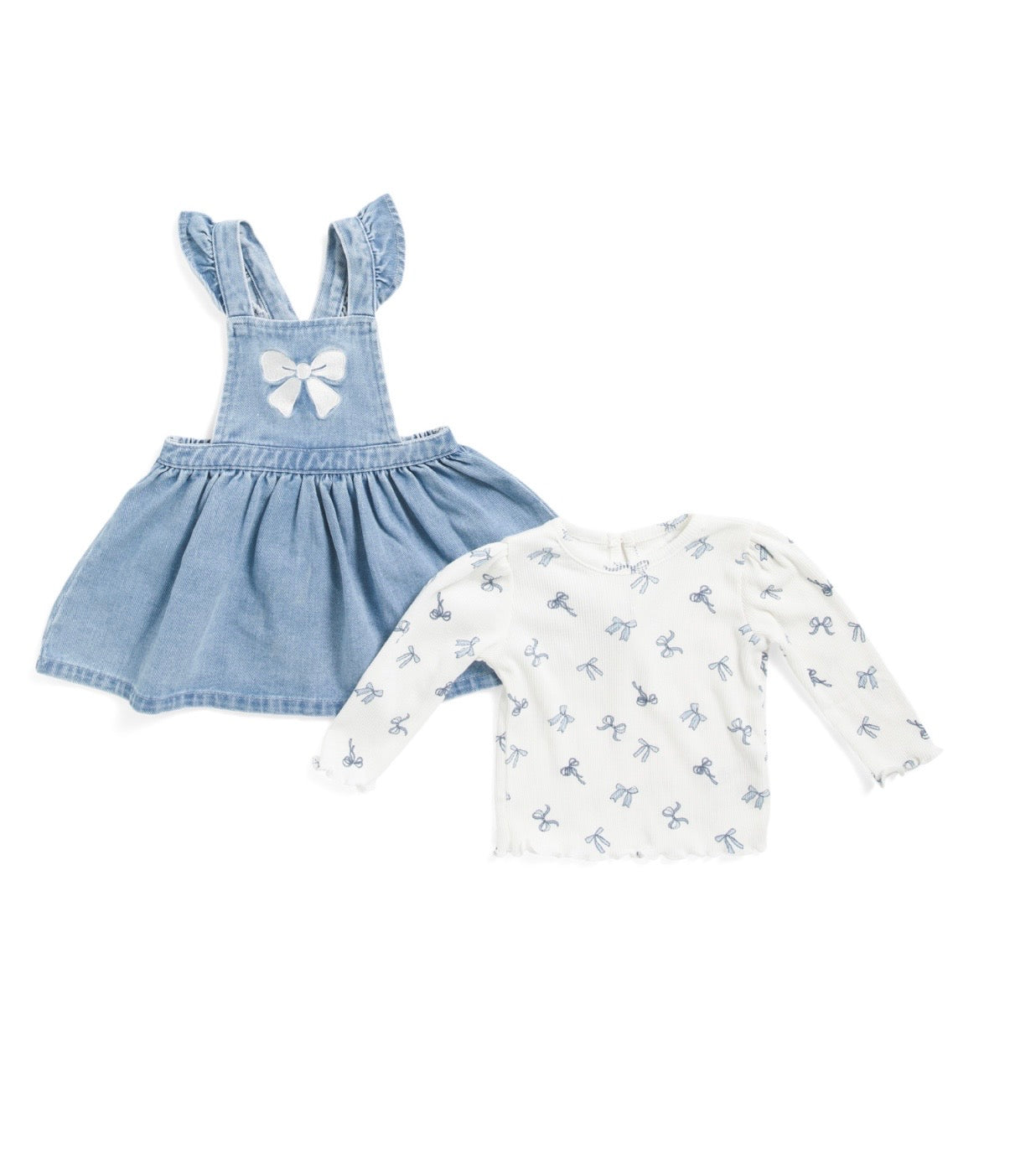 Denim bow set