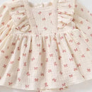Bow muslin romper