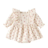 Bow muslin romper