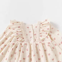 Bow muslin romper