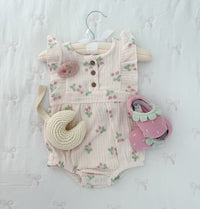 Strawberry set (romper and shoes)