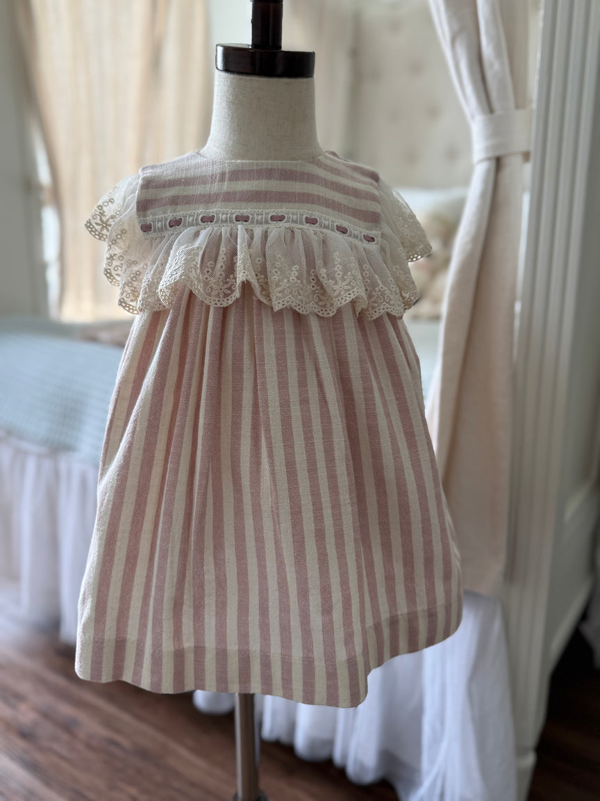 Esmeralda natural linen dress