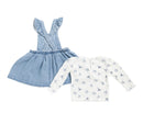 Denim bow set