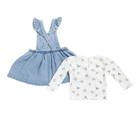 Denim bow set