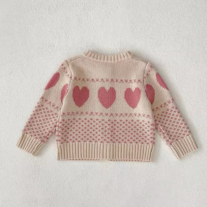 Pink Hearts knitted set