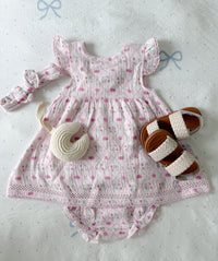 Strawberries organic cotton set