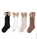 Knee high bow socks (neutrals)