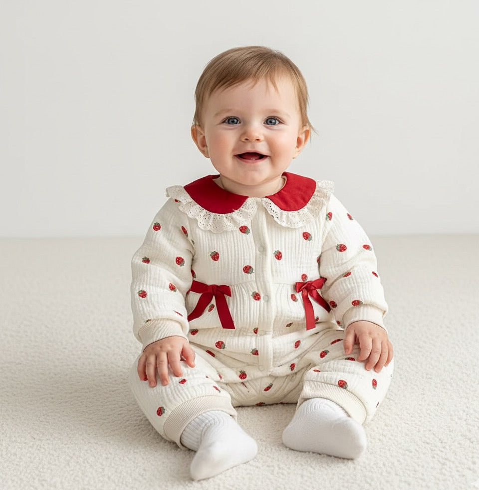 Strawberries winter jumpsuit