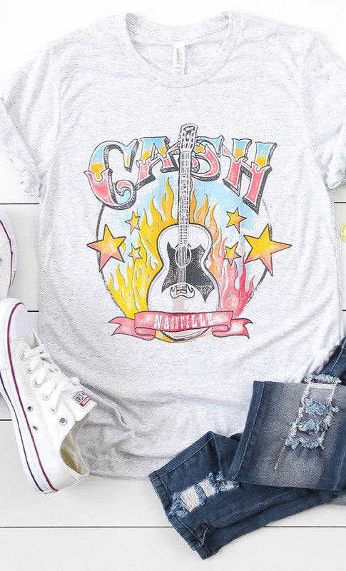 Retro Cash Nashville Guitar Graphic Tee