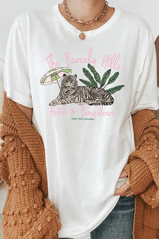 The Beverly Hills Hotel Plants Tiger Graphic Tee
