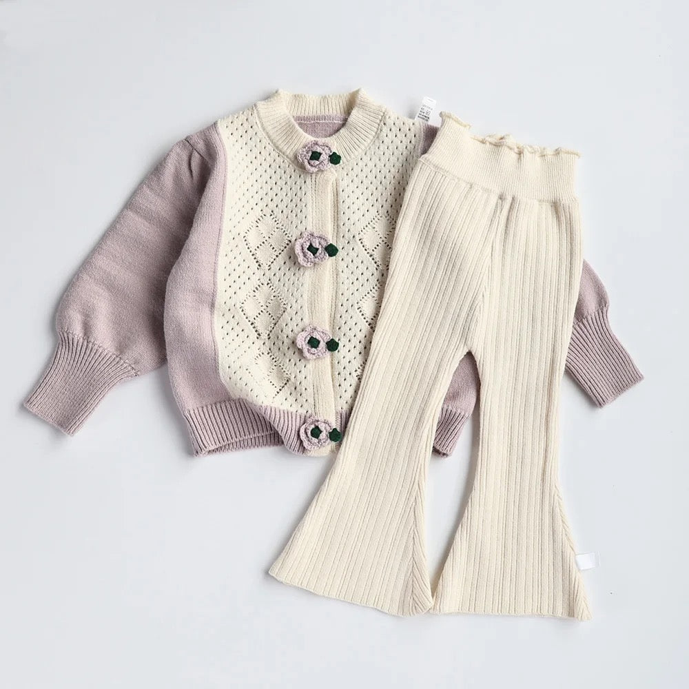 Violet knitted set