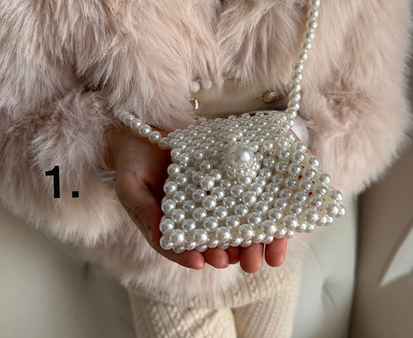Pearls crossbody purse
