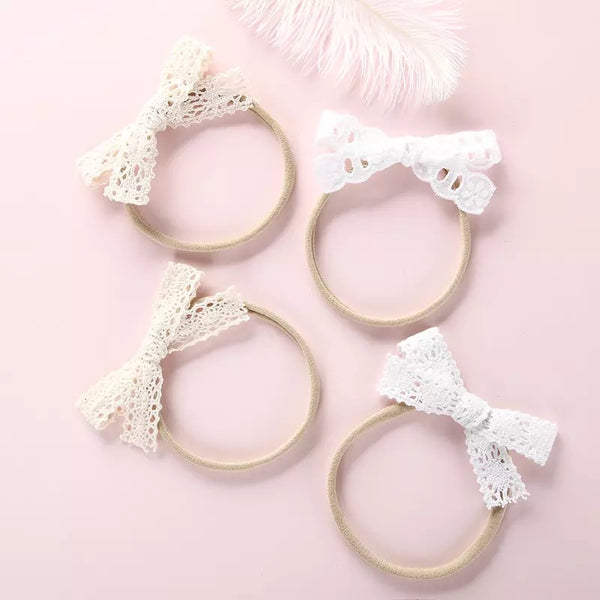 Set of 4 lace headbands