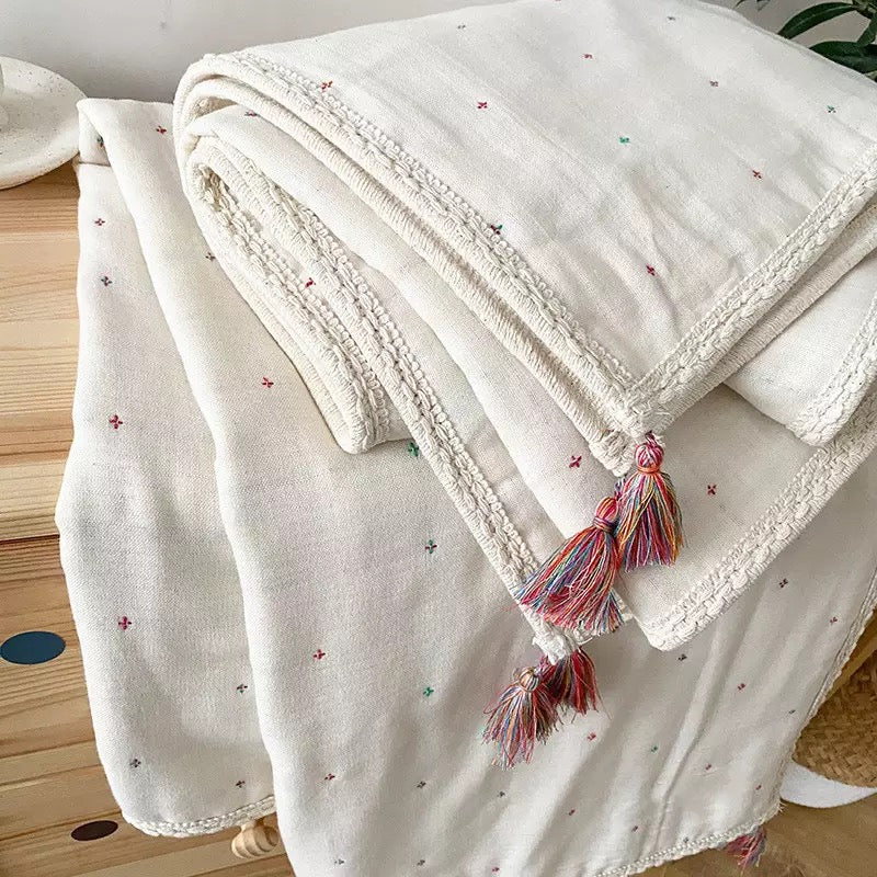 Organic Muslin baby blanket