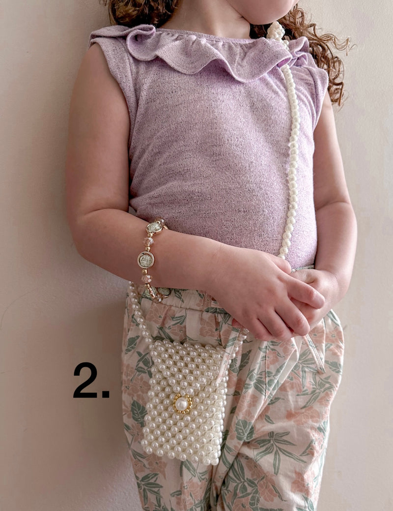 Pearls crossbody purse