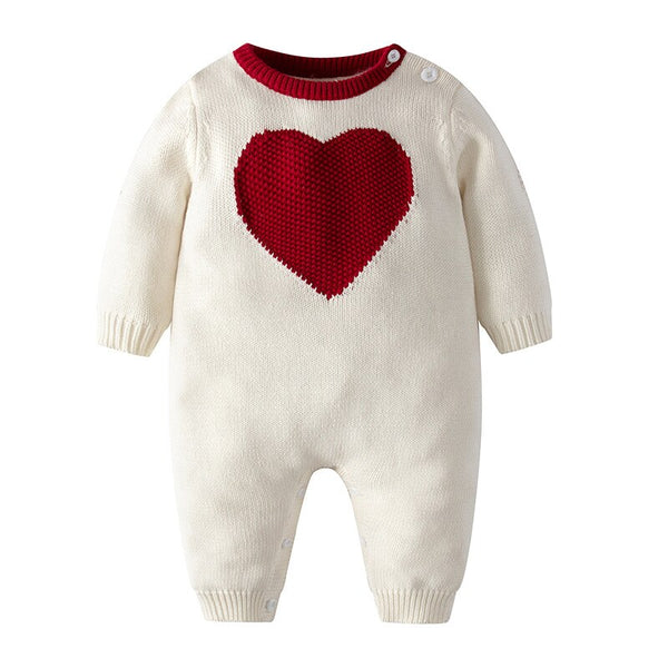 Heart knitted jumpsuit