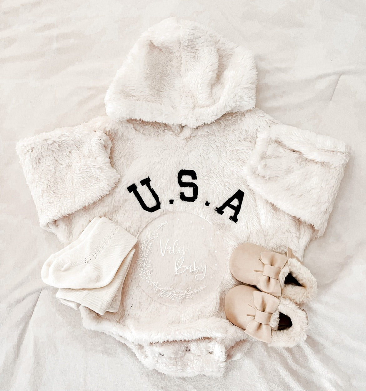 USA hoodie/ romper