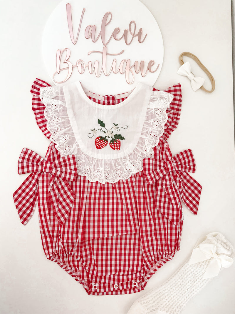 Strawberry romper/dress