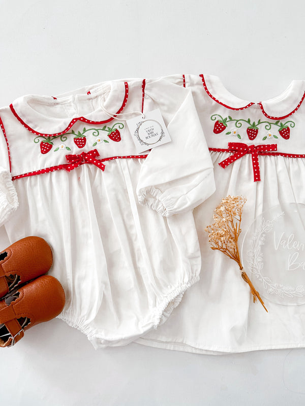 Sissy and me strawberry romper/blouse