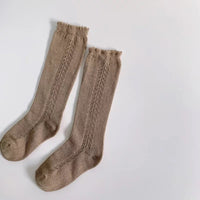 Knee high hollow socks